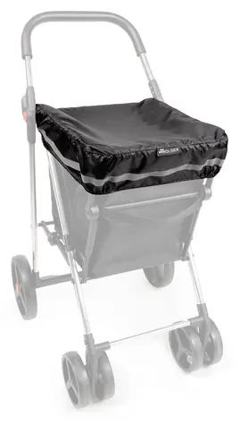Rolser Poncho Basket reflexná čierna / Pláštenka pre nákupnú tašku na kolieskach