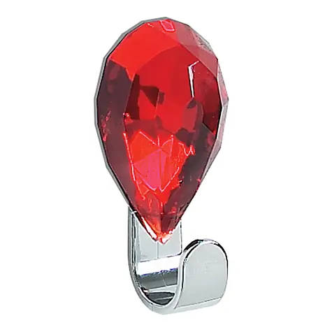 Spirella JEWEL samolepiaci háčik červený rubín / plast / 30 x 65 mm