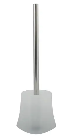 MSV HAO WC kefa s plastovou nádobou biela / nerezová oceľ / 12 x 12 x 36 cm