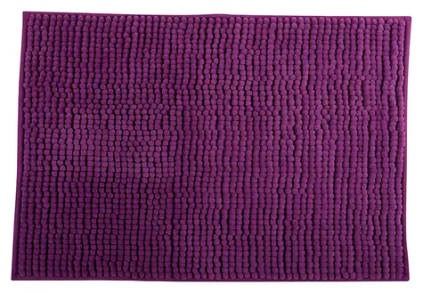 MSV CHENILLE kúpeľňová predložka 60 x 90 cm fialová / polyester / protišmyková