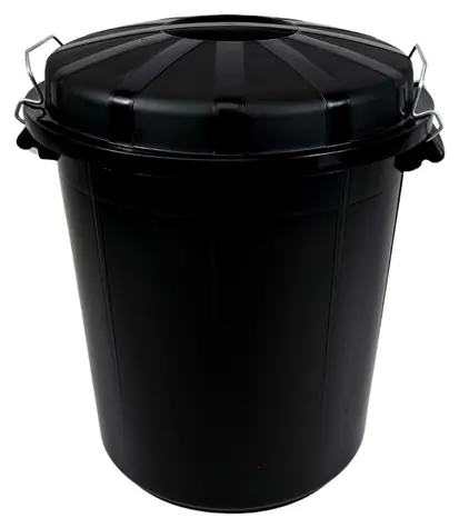 Denox Industrial čierna / Nádoba na odpad / 70 l / plast PE-HD / bezpečnostné uzatváranie