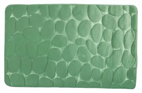 MSV Pebbles bazalková / Kúpeľňová predložka / 50 x 80 cm / polyester, PU pena / protišmyková