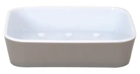 MSV SOFT TOUCH mydlenka šedo-hnedá / Mydlenka / 14,5 x 9 x 2 cm / plast