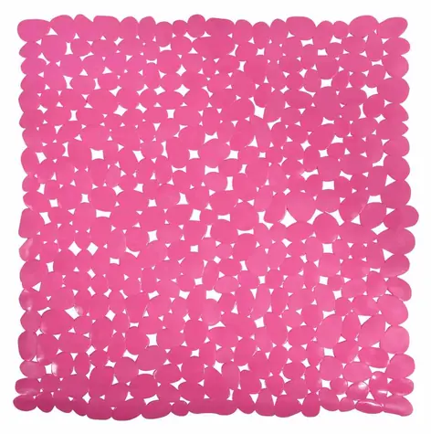 MSV GALETS protišmyková podložka do sprchy ružová / PVC / 53 x 53 cm