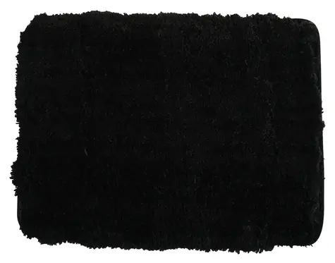 MSV MICROFIBER čierna / Kúpeľňová predložka / 50 x 70 cm / polyester / protišmyková