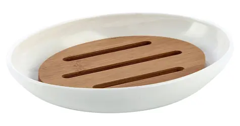 MSV OSLO mydlenka biela / plast / bambus