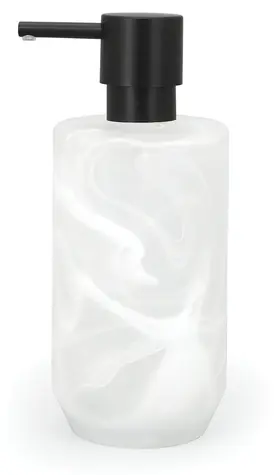 Spirella MADISON dávkovač mydla biely / kremenné sklo / 370 ml
