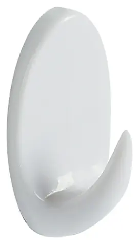Spirella MAXI oválne háčiky na uteráky 2 ks biele / ABS / samolepiace / 55 x 35 mm