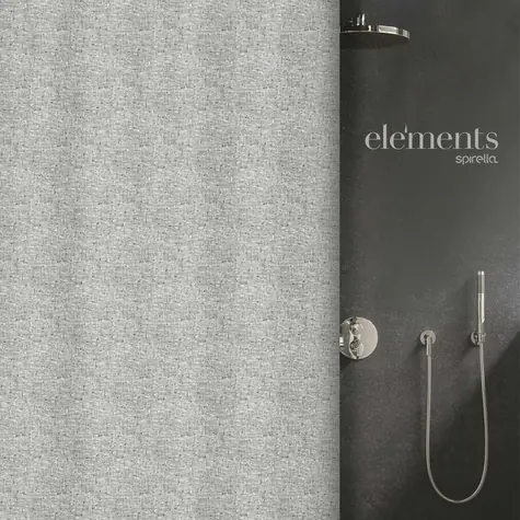 ELEMENTS BY SPIRELLA Sprchový záves ILO vzorovaný antracitový / 180 x 200 cm / Polyester