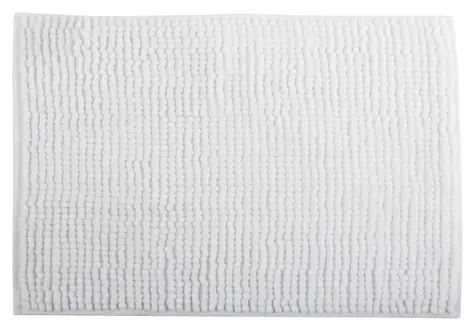 MSV CHENILLE biela / Kúpeľňová predložka / mikrovlákno / protišmyková / 50 x 80 cm