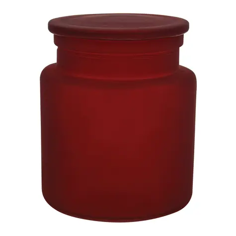 Spirella Yoko dóza na odličovacie tampóny bordó / sklo / 0.6 L