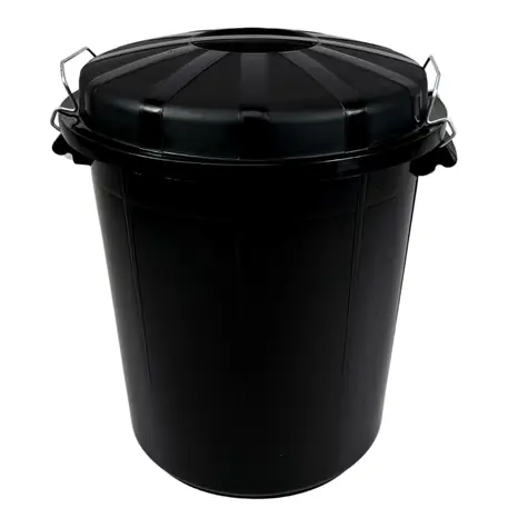 Denox Industrial čierna / Odpadkový kôš / 50 l / PE-HD / bezpečnostné uzatváranie