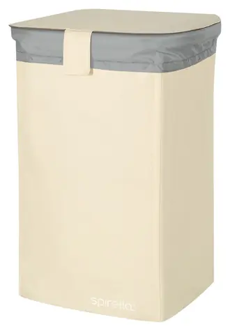 Spirella CLASSIC L kôš na bielizeň 50 L biela / polyester / uzatvárateľný