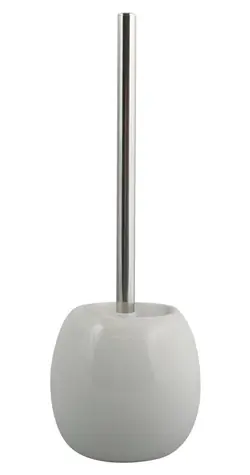 MSV JAVA WC kefa biela / Keramická nádoba / Nerezová rukoväť / 12 x 38,5 cm