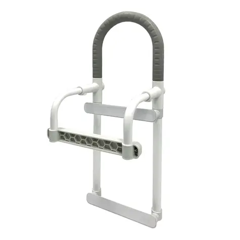 MSV SAFE bielo-šedé / Oporné madlo do vane / hliník / nosnosť 60 kg / 61 cm