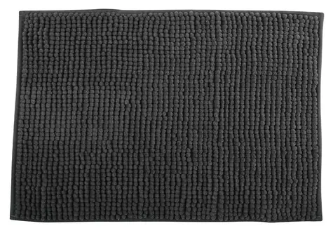 MSV Kúpeľňová predložka CHENILLE tmavo šedá / Mikrovlákno / Protišmyková / 40 x 60 cm