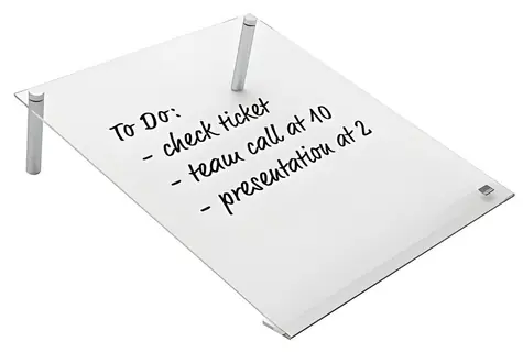 NOBO A4 transparentná akrylová tabuľka na poznámky / Tabuľka na poznámky / 210 × 297 mm / nemagnetická