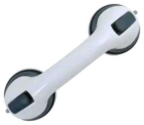 MSV SAFE biela / Madlo do kúpeľne / s prísavkami / ABS / 29 cm