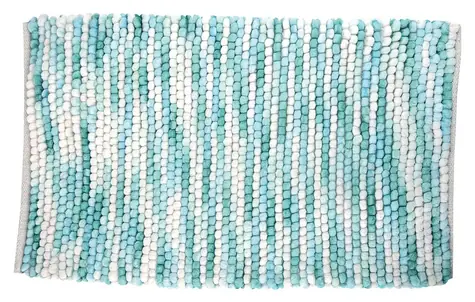 Spirella KITO modro-zelená / Kúpeľňová predložka / Mikrovlákno / Protišmyková / 50 x 80 cm