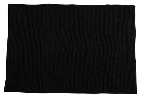 MSV Kúpeľňová predložka CHENILLE čierna / mikrovlákno / protišmyková / 40 x 60 cm