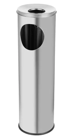 ALDA Cigarette Pillar 15 l matná / Odpadkový kôš s popolníkom / nerezová oceľ