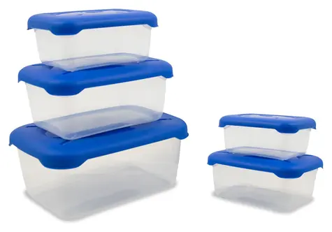 Belli e Forti FRIGOBELLA / Sada dóz na potraviny / 5 ks / 0,5-5,25 l / plast