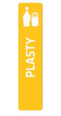 ALDA Samolepka pre odpadkový kôš Titan Plast žltá / Samolepka / 17 x 95 cm