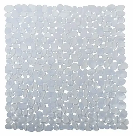 MSV protišmyková podložka do sprchy GALETS priehľadná / PVC / 53 x 53 cm