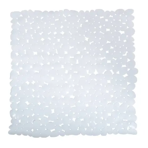 MSV GALETS protišmyková podložka do sprchy biela / PVC / 53 x 53 cm