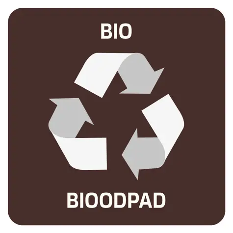 Samolepka na triedený odpad BIO hnedá / Samolepka / 8 x 8 cm