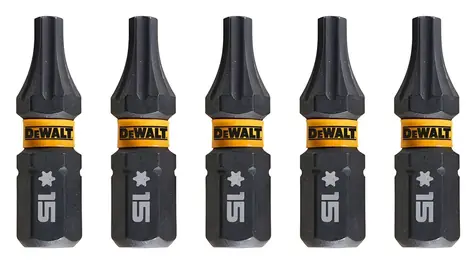 DeWalt Súprava bitov T15 / Extreme Torx / 5 ks