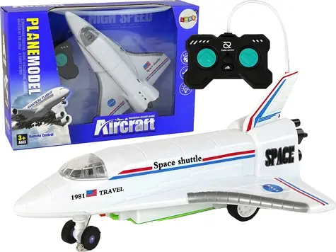 LEANTOYS RC lietadlo Pilot biele / Tryskáč / Diaľkové ovládanie