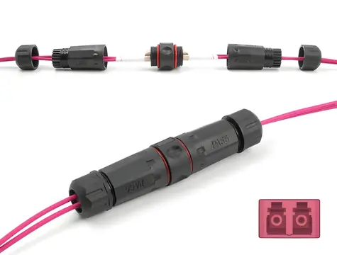 DeLock Optická spojka LC Duplex vodeodolná / Spojka / OM4 Multimode