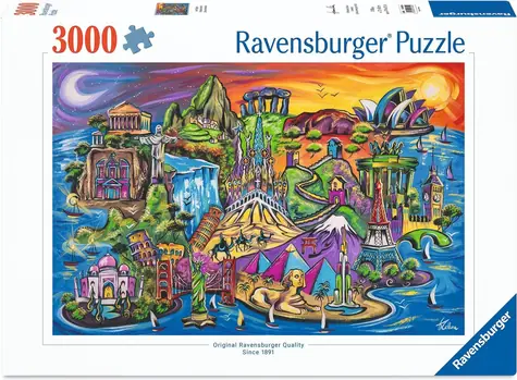 Ravensburger Puzzle Cesta okolo sveta / 3000 dielikov / od 14 rokov