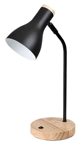 Rabalux FERB drevo-čierna / Stolová lampa / Pätica E14 / max. 25 W / Výška 43 cm