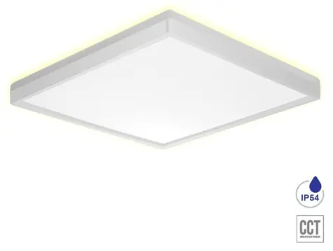 Cordia SQUARE I. biela / Stropné svietidlo / LED / 42x42 cm / IP54 / 24W / 2160lm / 3000-6000K
