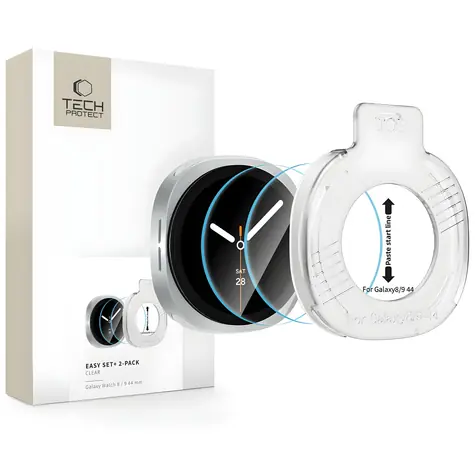 Tech-Protect Easy Set+ / Tvrdené sklo pre inteligentné hodinky / Samsung Galaxy Watch Ultra / 44 mm / 2 ks