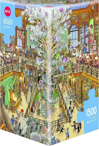 HEYE Puzzle Knižnica / 1500 dielikov / 80 × 60 cm