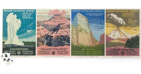Galison Panoramatické puzzle Národné parky / 1000 dielikov / 99 × 35,6 cm
