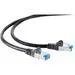 Shiverpeaks CAT6a S/FTP čierna / Patch kábel / 0,5 m / 500 MHz / RJ-45