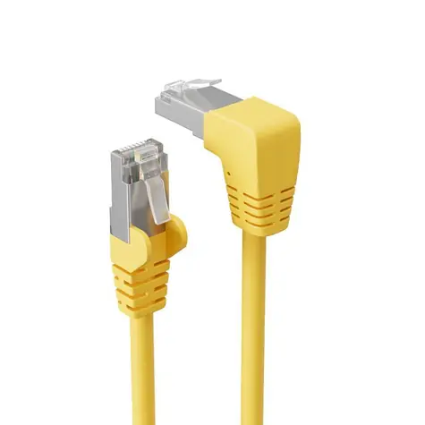 Shiverpeaks žltá / Patch kábel / Cat6 S/FTP / uhlový-rovný RJ45 / 7,5 m / 250 MHz