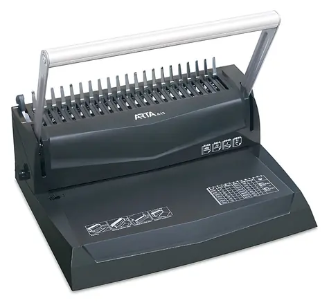 Arta A15 šedá / Krúžkový viazač / 15 listov 70g/m2 / zviazanie 450 listov / zásuvka na odpad