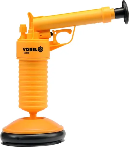 Vorel 55500 Pištoľ na čistenie odpadov / tlakový vzduch / 2 nástavce O135 a 63 mm