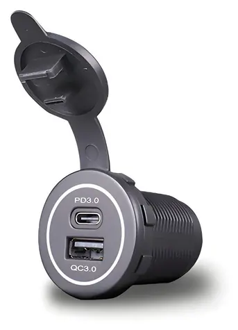 KEETEC MY1298 / Vstavaná USB nabíjačka / USB-A + USB-C / QC3.0 / PD3.0