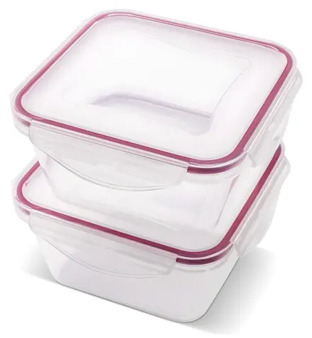 Lamart LT6060 CLIP číra / Sada dóz na potraviny / 2 ks / 2x 600 ml / plast