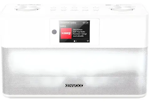 Kenwood CR-ST100S-W biela / Rádio / DAB+ / Wi-Fi Internetradio / Bluetooth / farebný displej