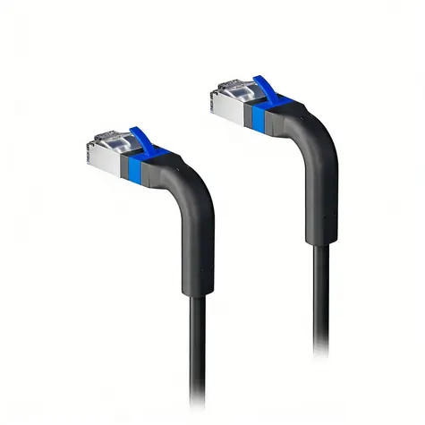 Lanview Slim & Bendable Cat6a U/FTP čierna / Sieťový kábel / RJ-45 / 0,5 m / LSZH