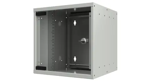 Lanview SOHO nástenný rack 10" biela / Nástenný rack / 6U / 312×300×305 mm / sklenené dvere