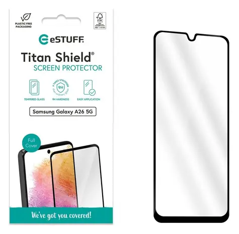 eSTUFF Titan Shield pre Samsung Galaxy A26 5G / Ochranné sklo / 9H / Temperované sklo