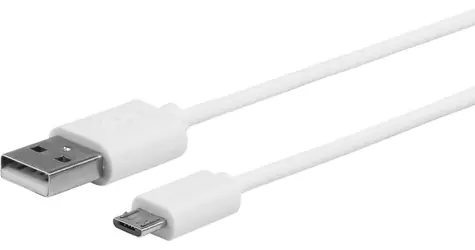 eSTUFF MicroUSB kábel / Kábel / USB-A - Micro-USB / 1 m / biela